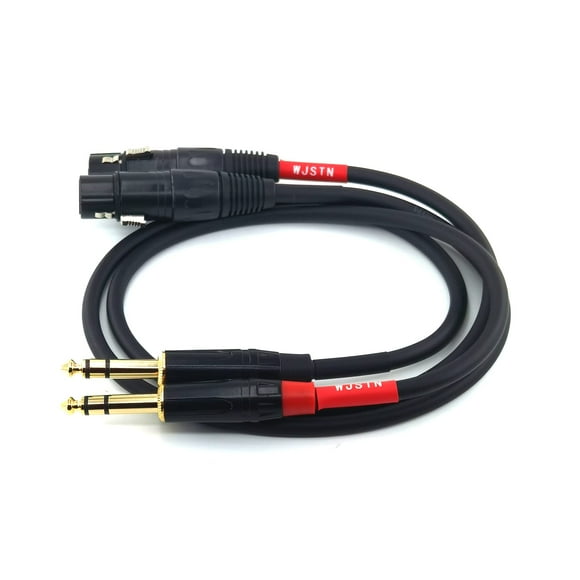 Cable TRS a XLR hembra de 6,35 mm, macho a hembra, paquete de 2 unidades, Suanqi