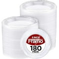 thumbnail image 1 of FRAMO Disposable Clear Plastic Dessert Plates 6 Inch (180 Pack) Microwaveable Small Plastic Plates In Bulk for Parties. Catering. BBQ, Travel, 1 of 6