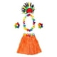 thumbnail image 2 of Falda de hierba para danza luau, tocado indio para celebración de presentaciones en el escenario de la playa Falda naranja de 60 cm, 2 of 9