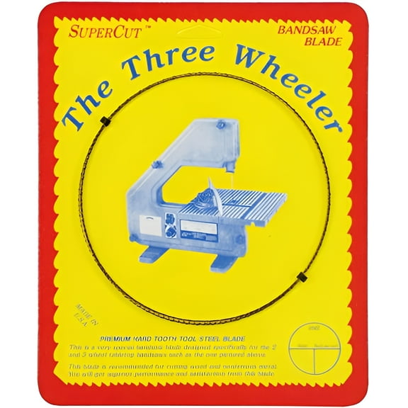 SuperCut B56.875W14H6 Three Wheeler Bandsaw Blade, 56-7/8" Long - 1/4" Width; 6 Hook Tooth; 0.014" Thickness