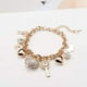 thumbnail image 5 of Pulsera de eslabones de oro - Extensor de 7" + 2" Pulseras de amor chapadas en oro de 14k para mujeres y niñas, con cristal, corazón de amor, llave, candado, pulsera con dijes Sincero Electrónica, 5 of 5