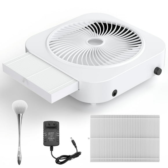 Colector de polvo de uñas Lictin ajustable eléctrico blanco