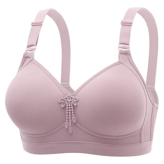 Compression Bra for Women Stretchy Sports Bras for Women Women's Oversized Non Steel Hoop Sweat Wicking Breathable And Beautiful Back Without Steel Hoop Gathering Bra With Adjustable Upper Support For