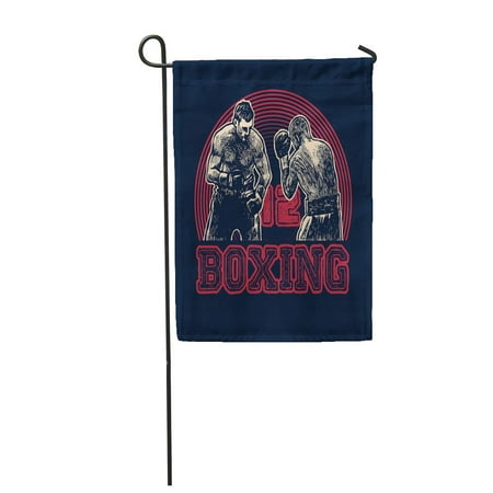 SIDONKU Match Boxing Boxers Graphics Vintage Fight Engraving Box Champion Garden Flag Decorative Flag House Banner 12x18 (Fight Night Champion Best Boxer Setup)