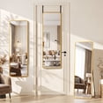 thumbnail image 2 of Antok 48"×14.1" Round Corner Full Length Mirror, 3-in-1 Over-The-Door, Freestanding, Leaning & Wall Mount, Gold Metal Frame, 2 of 10