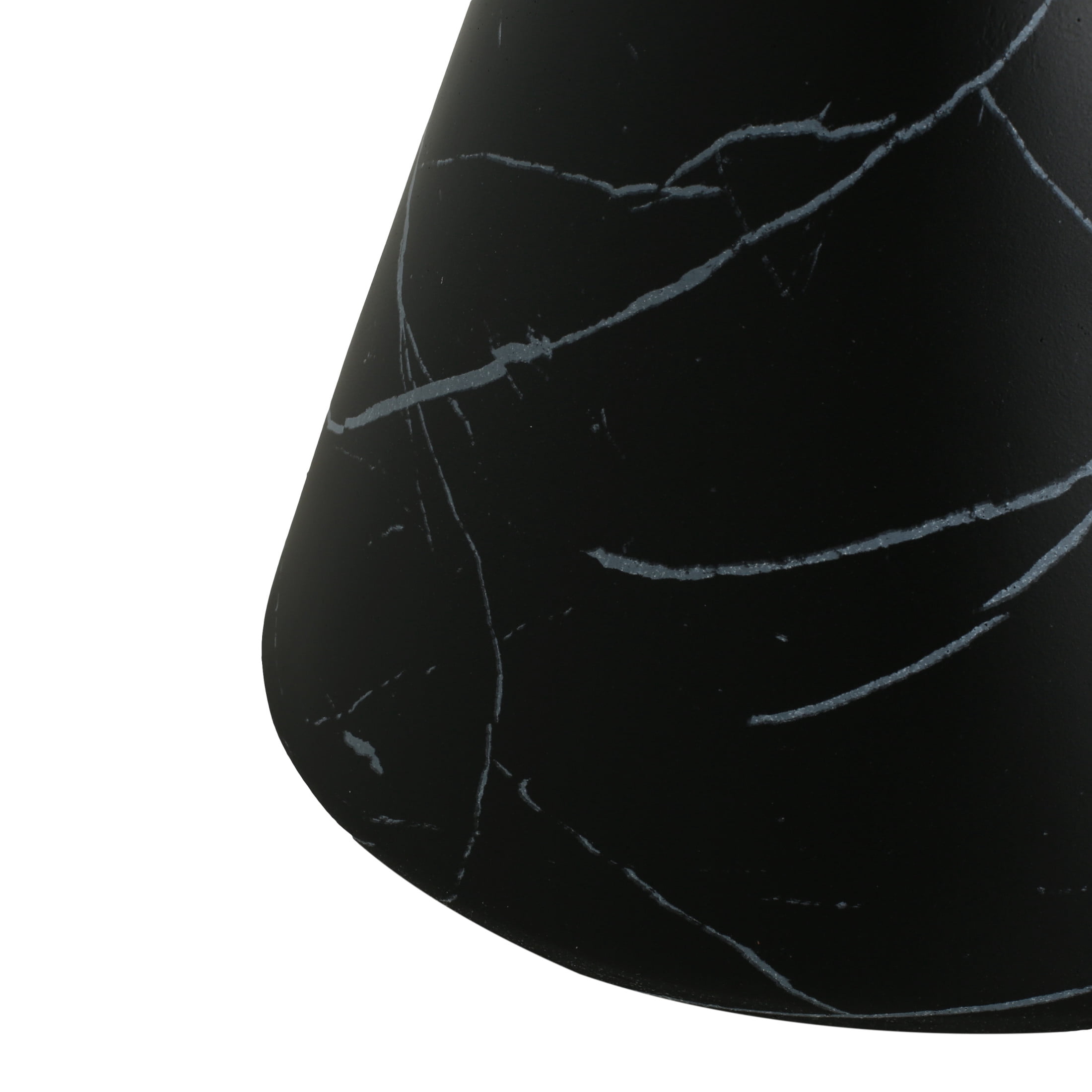 Jorrel Outdoor Patio Round Hourglass Accent Table, Concrete, Black Marble