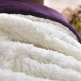 thumbnail image 4 of MOSHU Double-Sided Sherpa Flannel Fleece Bed Blanket, Twin - Reversible Soft Warm, 4 of 5