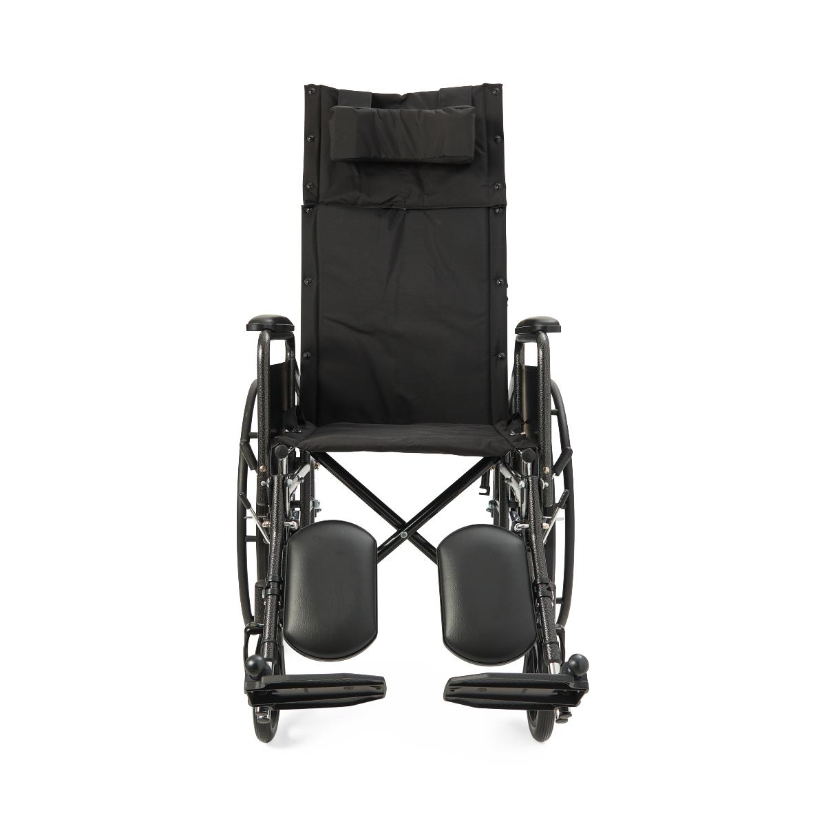 Medline 18" Reclining Wheelchair with Full-Length Armrests and Elevating Legrests, Reclines 90-180 Degrees, 300 lb Weight Capacity