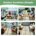 thumbnail image 6 of DEORAB Outdoor Rugs 2'X3' Chenille Patio Rug Three-Layer Material Imitation Silicone Spot Molding Camping Outside Rv Mat,Brown & Beige, 6 of 10