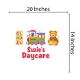 thumbnail image 3 of KIDS DAYCARE - Nursery Vinyl Art Removable Personalized Name Child Care Decoration Multicolored Teddy Bear Train Alphabet Cubed Toys Wall Decal Sticker 20" x 14", 3 of 3