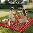 thumbnail image 5 of Fsddascl Red Christmas Outdoor Rug for Patio/Deck, Non-Slip Large Area Rug 5 x 8 Ft, White Winter Snowflake Yellow Geometric Abstract Indoor Outdoor Rugs Washable Area Rugs, Camping Rug Carpet, 5 of 5