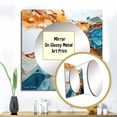 thumbnail image 3 of Designart "Liquid Ink: Blue And White Geyser" Abstract Shapes Square Mirror For Wall Decor - Large Blue Square Printed Wall Mirror Art - Square Modern Mirror - Wall Mounted Square Large Mirror, 3 of 5