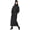Black, variant on Womens Winter Warm Hooded Long Quilted Parka Coats Maxi Length Puffer Down Jacket Outerwear