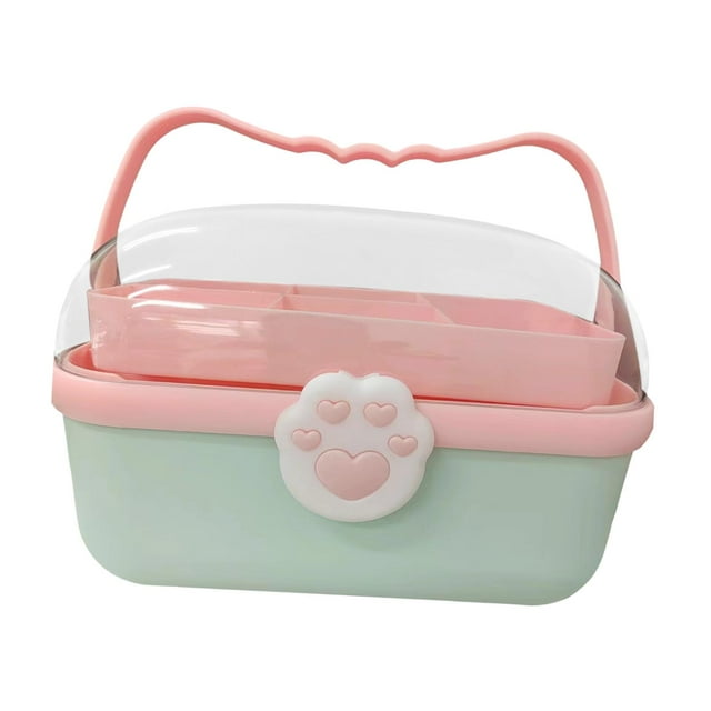 Caja de Almacenamiento de Accesorios para El Cabello, Caja de Almacenamiento de Joyas, Soporte para Pinzas para El Cabello, Caja de Baratijas, Estuche , Verde Macarena Estuche de almacenamiento para lazos para el cabello