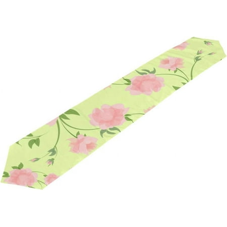 

ColourLife Table Runner Wedding Flowers Washable Table Cloth Runner for Holiday Home Wedding Table Top Decoration 13x70 Inches