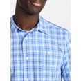 thumbnail image 4 of George Men's & Big Men's Regular Fit Microfiber Button-Up Shirt with Short Sleeves, Sizes XS-5XL, 4 of 5