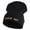 Black, variant on Brain Rot Logo Embroidered Big Size Cuff Long Beanie - Charcoal OSFM
