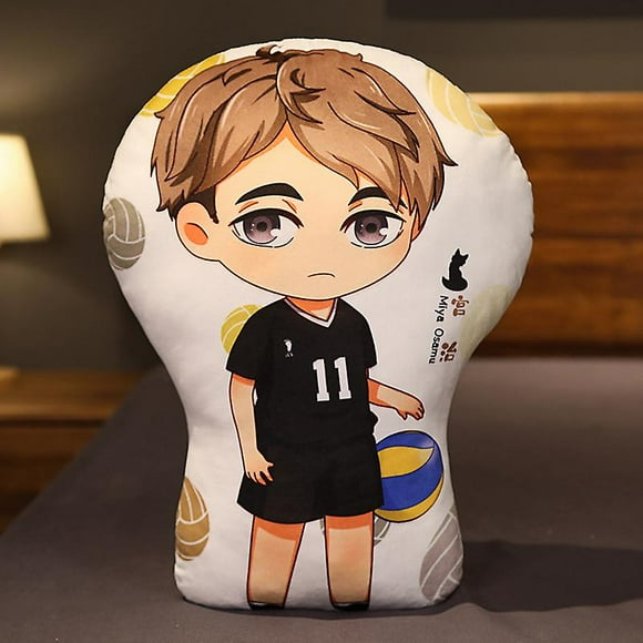 Anime Double Sided Stuffed Plush Toy Haikyuu Sofa Cushion Pillow Shoyo Hinata Tobio Kageyama Kei Tsukishima Manga Special Shaped