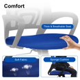thumbnail image 5 of CL.HPAHKL Ergonomic Desk Chair, Mid-Back Mesh Office Chair with Wheels, Rolling Swivel Computer Task Chair for Home Office, Fixed Armrests, Tilt & Height Adjustable, Blue, 5 of 7