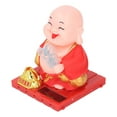 thumbnail image 4 of Buddha Statue, Auto Shaking Hand Unique Shapes Monk Decoration Solar Power  for Indoor L,S, 4 of 7