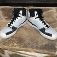 thumbnail image 2 of Adi - das Forum Exhibit Mid White Halo Mint Green Sneakers GZ5388 Men's Size 7.5, 2 of 6