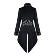 thumbnail image 4 of DailyTrove Men's Embroidered Lapel Tailcoat Jacket - Polyester Formal & Gothic Outerwear, Elegant for Events & Daily Style, 4 of 4