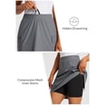 thumbnail image 5 of BALEAF Women's Skorts Skirts Hiking Cargo Skorts Pockets 19" Knee Length Long Athletic Quick Dry Skirts UPF 50 Dark Gray S, 5 of 7