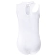 thumbnail image 5 of Curuila Children Girls Romper Sleeveless Crew Neck Solid Color Dance Summer Performance Casual Comfort Bodysuits White Size 7-8 Years, 5 of 5