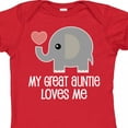thumbnail image 4 of Inktastic Great Auntie Loves Me Elephant Boys or Girls Baby Bodysuit, 4 of 5