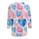 thumbnail image 5 of RKSTN Valentines 3/4 Sleeve Tops for Women Oversized Crewneck Valentine's Day Graphic Printed Short Sleeve T Shirt Womens Casual Round Neck Loose Comfy Loves Heart Print Three Quarter Sleeve Shirts, 5 of 6