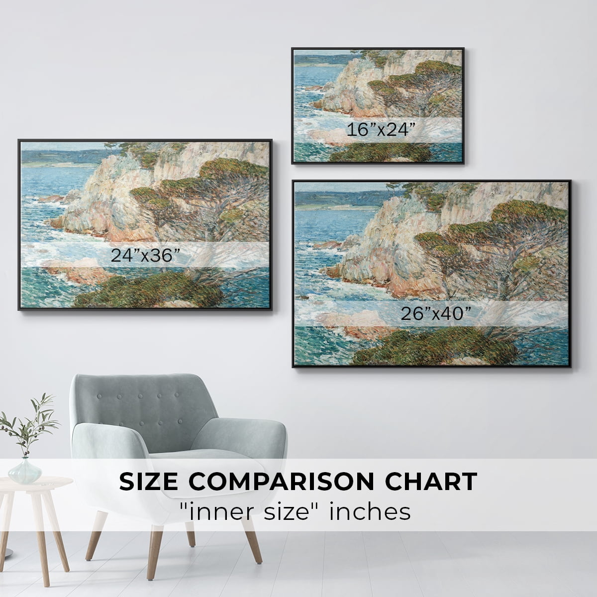 Vintage Landscape-CXXXIX By Wexford Home Framed in Black Wood Gallery Wrapped Canvas 27 in. x 41 in.