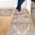 thumbnail image 3 of SAND KEEPER Kitchen Mat Set of 2 Non Slip Waterproof Washable Low Profile Kitchen Runner Rugs 17"x28" + 17"x48", Vintage Medallion Soft Floor Mats for Sink, Laundry Room, Entryway, 3 of 6