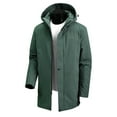 thumbnail image 2 of FDGIU Men's Heavy Duty Quilted Puffer Parka - Winter Long Coat with Hood, Windproof Cold Weather Outerwear, 2 of 4