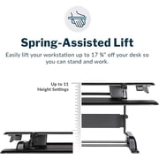 Vari - VariDesk Essential 30 - Two-Tier Standing Desk Converter for Home Office - Adjustable Sit Stand Desk with 11 Height Settings - Standing Desk Riser for Monitor & Accessories - 30 Wide, Black