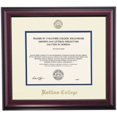 thumbnail image 1 of OCM Diploma Frame for Rollins College, 16" x 18" Diploma Certificates Frame, Embossed Ivory/Navy Mat, 1 of 5