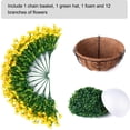 thumbnail image 3 of Artificial Fake Hanging Flowers Plants Basket for Outdoor Outside Summer Decoration, Faux Silk Realistic UV Resistant Yellow Morning Glory in Planter for Home Porch Patio Balcony Yard, 3 of 6