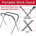 thumbnail image 3 of Support de Travail Pliant Réglable Robuste – Capacité de 750 Lb – Établi Rembourré pour Pare-Chocs et Garde-Boue Automobiles – Idéal pour Garage, Atelier de Réparation, Bricolage – Argent, 3 of 7
