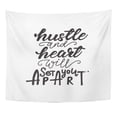 thumbnail image 1 of UFAEZU Badge Abstract Lettering Hustle and Heart Will You Apart Design Overlays Adventure Bright Wall Art Hanging Tapestry Home Decor for Living Room Bedroom Dorm 60x80 inch, 1 of 1