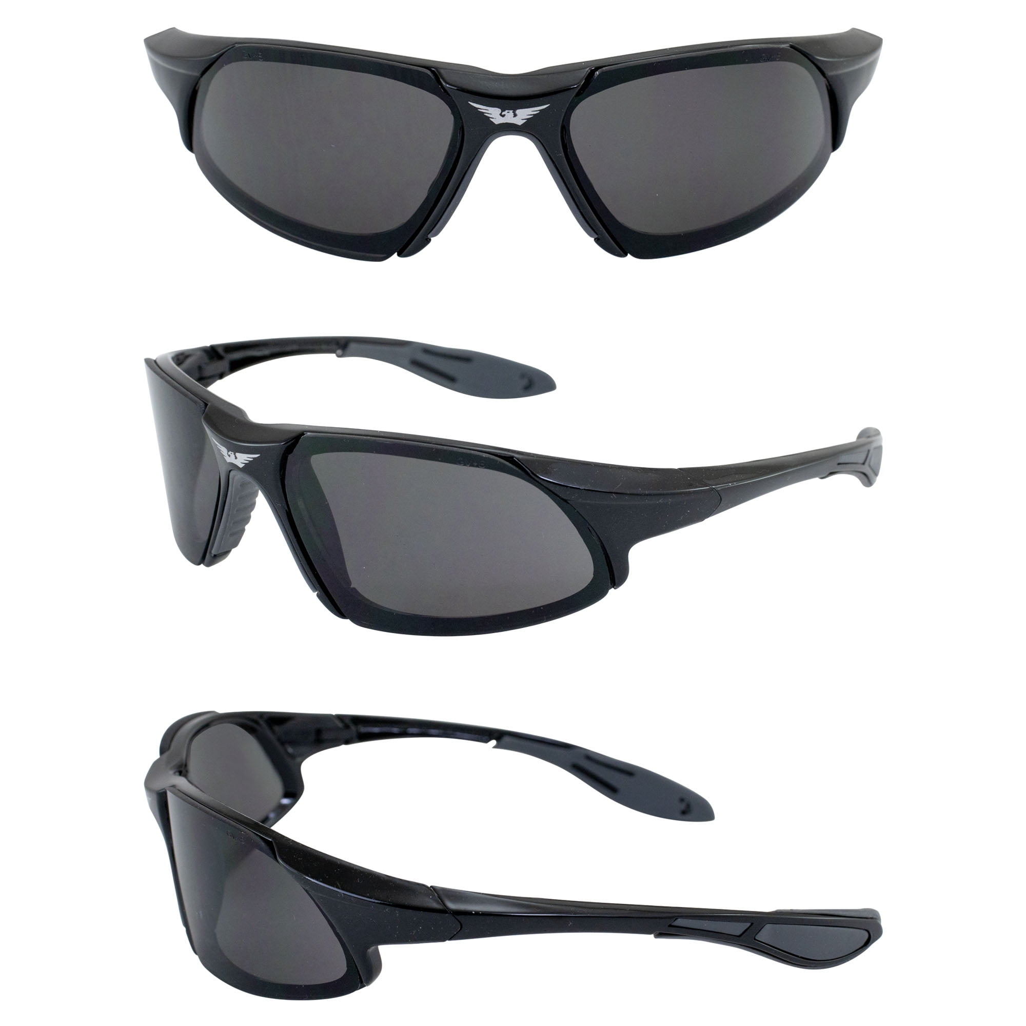 Cougar, Safety Glasses, Anti-Fog & Anti-Scratch, Blue Lens, Black Frame