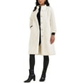 thumbnail image 2 of INSPIRE CHIC Women's Faux Fur Long Coat Button Down Long Sleeve Winter Fuzzy Overcoat M White, 2 of 6