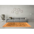 thumbnail image 3 of Ahgly Company Indoor Round Oriental Orange Modern Area Rugs, 5' Round, 3 of 4