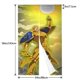 thumbnail image 4 of Cortina para puerta Escanor, cortina opaca con estampado de patrón para ventana, cortina divisoria para habitación, tapiz para decoración del hogar, 34" de ancho x 56" de largo, 4 of 7