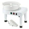thumbnail image 5 of KFFKFF Pottery Wheel with 11-inch Ceramic Surface, Adjustable Speed 60-300 RPM, Foot Pedal Control, Height-Adjustable Legs, Removable Basin, and Full Tool Kit for DIY Crafting and Art Projects, White, 5 of 9