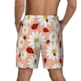 thumbnail image 4 of Gaeub Daisy and Ladybug Mens Swim Trunks Stretch Beach Shorts Quick Dry for Men Swim Shorts Swimwear with Pockets- 3X-Large, 4 of 9