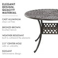 thumbnail image 2 of Kinger Home 41" Arden Round Outdoor Aluminum Patio Dining Table, Bronze, 2 of 5