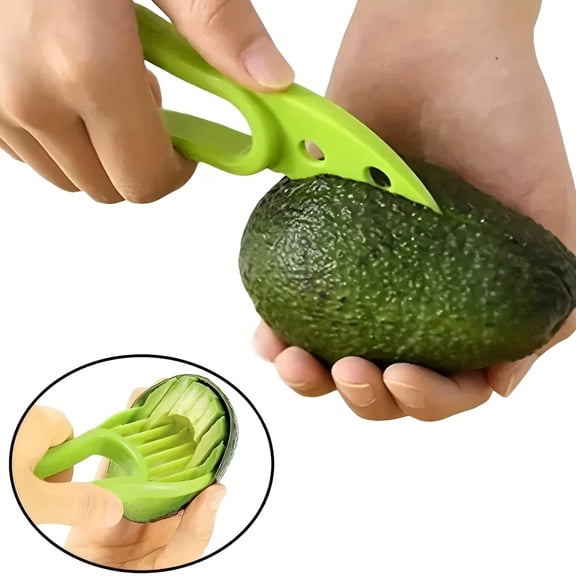 1pc Avocado Pit Remover & Slicer 2-in-1 Avocado Cutter with Straight Blade, Polypropylene Fruit Splitter for Hass Kitchen Tool