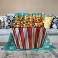 thumbnail image 2 of Orinice Popcorn Throw Blanket  Fun and Colorful Blankets for Movie Night, Popcorn  Throw, Popcorn Gifts for Women 50x60in, 2 of 6