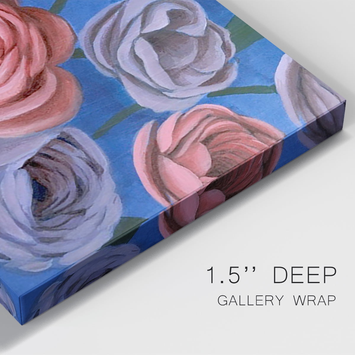 Layered Petals II Premium Gallery Wrapped Canvas - Ready to Hang