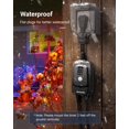 thumbnail image 4 of Temporizador para exteriores DEWENWILS, toma de corriente impermeable, 15 A, 1/2 HP, certificado UL, 4 of 7