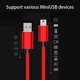 thumbnail image 2 of Mini USB Cable A-Male to Mini-B Cord USB 2.0 Charger Cable for MP3 Player GPS Universal USB to Mini USB Cable Red, 2 of 5